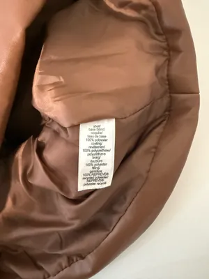 Maurices Faux Leather Vest Cognac Brown Collared Puffer thumbnail 8