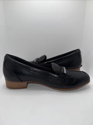 Clarks Juliet Aster‎ Loafers Black Leather Slip On Shoes Women’s 5.5 thumbnail 7