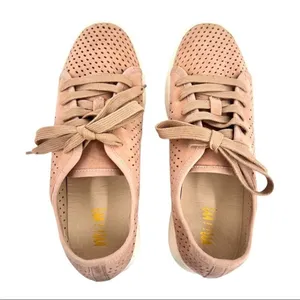 Mi.iM Dusty Rose Milo Perforated Vegan Suede Sneakers Size 10 thumbnail 4