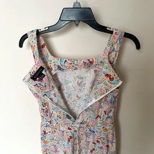 Harold's Dress 4 Sleeveless Shift Midi Paisley Summer Whimsy Pastels Twee Retro thumbnail 6
