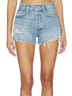 Agolde Parker Shorts in Light Wash thumbnail 1