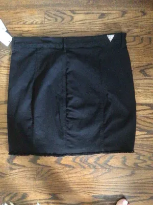 Guess Black Denim Mini Skirt-Sz Xl-Nwt thumbnail 6
