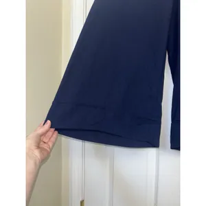 NWOT Maurice's Navy Wide Leg Pull On Crop Pant Large Pockets Beachy Casual thumbnail 4