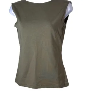 Madewell Olive Green Women Sleeveless Tank Top Square back Minimalist Stretch M thumbnail 2