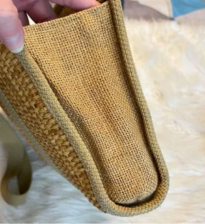 Vintage Woven Purse Shoulder Bag Zipper Closure Made in Taiwan Boho Minimalist thumbnail 10