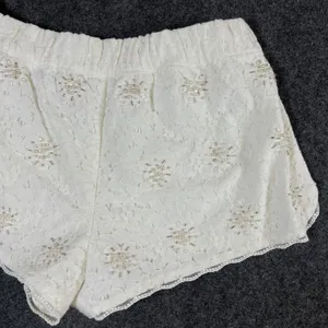 Abercrombie & Fitch White Floral Lace Beaded Pearl Shorts 1V1974 Womens L NEW thumbnail 11