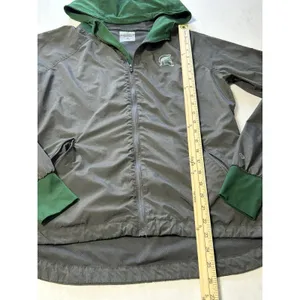 Colosseum Michigan State Spartans Women's M Gray Full Zip Hoodie Windbreaker thumbnail 3