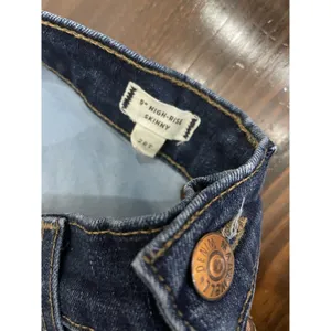 Madewell Jeans Womens 28T Blue 9" Highrise Skinny Raw Hem Button Fly Fade thumbnail 5