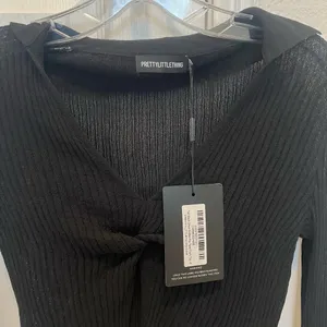 Black Long Sleeve Sheer Top thumbnail 3
