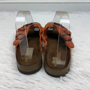 White Mountain Harrington Braided Leather Slip-On Sandals Orange Size 7 thumbnail 4