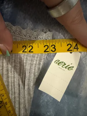 Aerie Ribbed Button-Down Tank Top with Lettuce Edge thumbnail 10