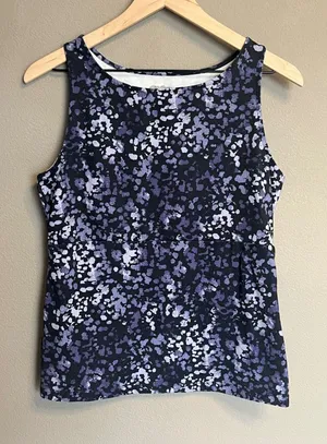 Eddie Bauer Womens Tank Top Size M Abstract Print Sleeveless Top thumbnail 1