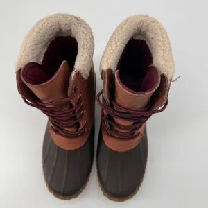 Tommy‎ Hilfiger Women's TW Russel Duck Boots Fur Lined Leather Brown 6 Snow Rain thumbnail 8