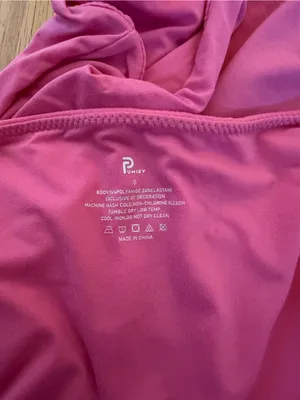 Scoop Neck Long Sleeve Bodysuit in Bright Pink thumbnail 3