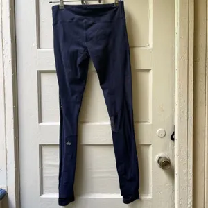 Alo Yoga Coast Legging Sz S Navy Blue Sheer Mesh Performance Workout Pilates Run thumbnail 6