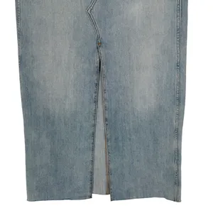 NWT Madewell Women's Rilee Denim Midi Skirt Front Slit Light Wash Blue Size 25‎ thumbnail 9