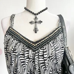 Vintage Y2K Beaded Tank Top Vintage Festival Retro‎ 2000s Boho Small thumbnail 2