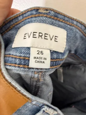 Evereve Dauntless Button Front Denim Midi Pencil Skirt‎ Sz 26 thumbnail 3