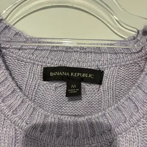 Banana Republic Cable Knit Sweater Soft‎ Lavender purple medium thumbnail 4