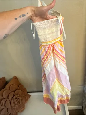 ANTHROPOLOGIE Savannah Striped Halter Dress‎ thumbnail 3
