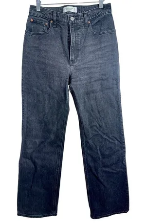 Abercrombie & Fitch The '90s Relaxed Jean High Rise Black Denim Jeans Size 26 2 thumbnail 1