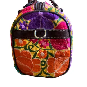 Mexican Embroidered Floral Handbag thumbnail 8