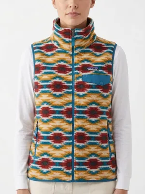 Patagonia Synchilla Snap-T Vest Women S Wild Desert Prairie Gold Aztec thumbnail 1