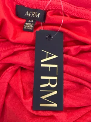 AFRM x REVOLVE Siobhan Dress in Risky Red Small New Womens Strapless Long Maxi thumbnail 8