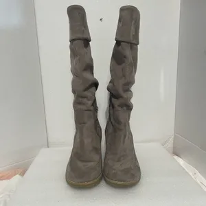 Bass under-the-Knee Slouch Suede Boots - Gray thumbnail 2