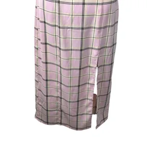 Urban Outfitters Cher Maxi Slip Dress M • Pink Plaid • Lace Straps • Y2K Grunge thumbnail 10