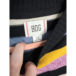 BDG‎ Urban Outfitters Striped Oversized Sweater Black Yellow L Boyfriend Fit thumbnail 7