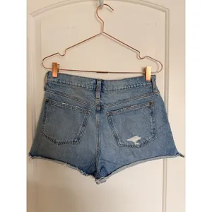 Madewell Relaxed Denim Shorts Women Size 27 Light Blue Distressed Raw Hem NF034‎ thumbnail 4