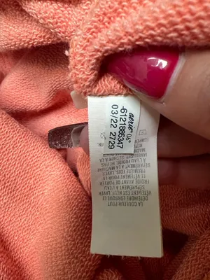 Aerie sun washed coral full zip up elastic waist hoodie with pockets thumbnail 8