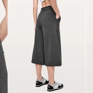 LULULEMON Lululemon Hello Sunday Crop In Heathered Mod Black Size 12 Wide‎ Leg thumbnail 2