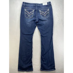 Shyanne‎ Jeans Women's 39 Medium Wash Blue Embroidered Pockets boot cut thumbnail 10