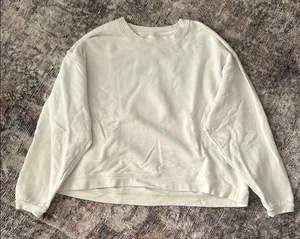 Madewell (Re)sourced Cotton Swing Sweatshirt, antique cream thumbnail 3
