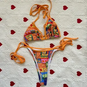 Urban Outfitters Tropical fruit print swimsuit set xs thumbnail 1