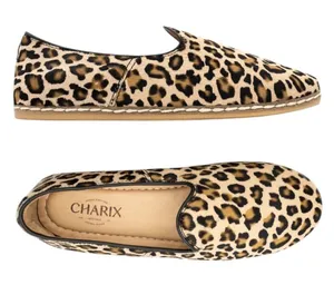 Charix Leopard Slip Ons 38 Brown Size 8 thumbnail 1