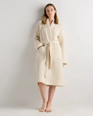 Quince Turkish Organic Waffle Robe thumbnail 4