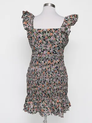Free the Roses - Floral Smocked Mini Dress‎ thumbnail 3
