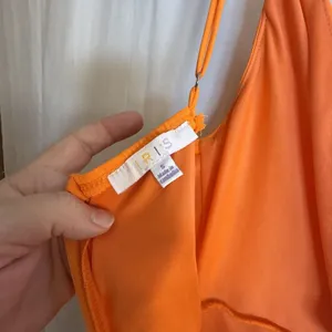 Iris Dress Orange Slip Long Dress Size Small Preowned thumbnail 13