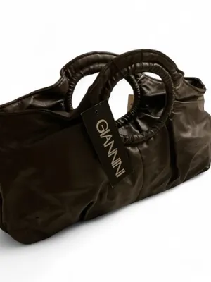 NWT Giannini Brown Ruched Shoulder Bag thumbnail 2