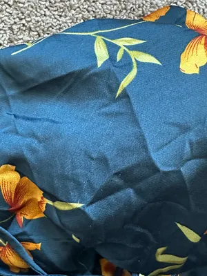 Astr Floral Midi Slip Dress in Teal and Yellow thumbnail 7