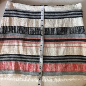ABBELINE textured canvas striped skirt size small thumbnail 11