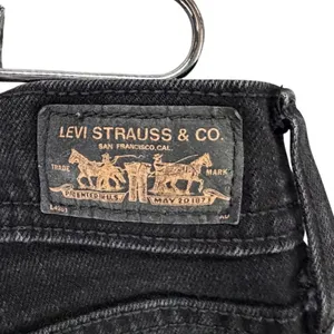 Levis 505 Straight Leg Jeans Womens 10 Long Black‎ Mid Stretch Classic Timeless thumbnail 10