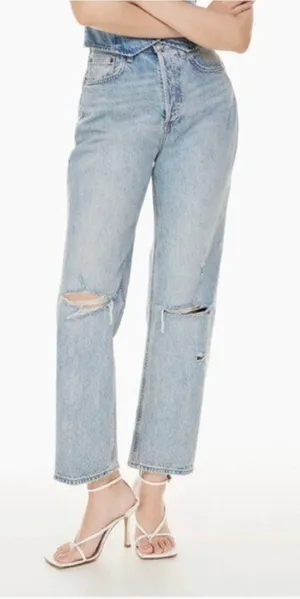 Denim Forum Light Wash The Joni High‎ Rise Loose Jeans thumbnail 1