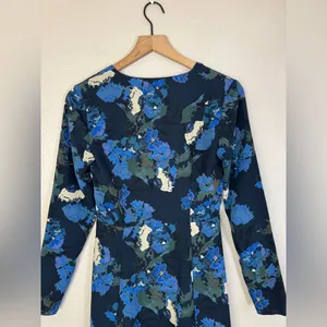 Aritzia Wilfred Aubagne Black Blue Cutout Long Sleeve Midi Dress size 4 $175 thumbnail 13