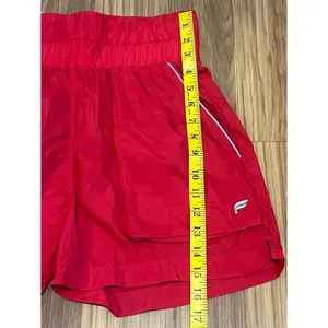 Fabletics UltraHigh-Waisted Piped Nylon Athletic Shorts Size S Red thumbnail 5