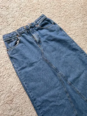 Mango long denim high waist skirt. S thumbnail 6