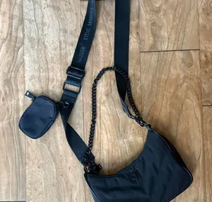 Steve Madden Black Quilted Crossbody with Branded Strap and Pouch thumbnail 1